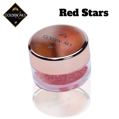 Acrylic color powder - RED STARS  